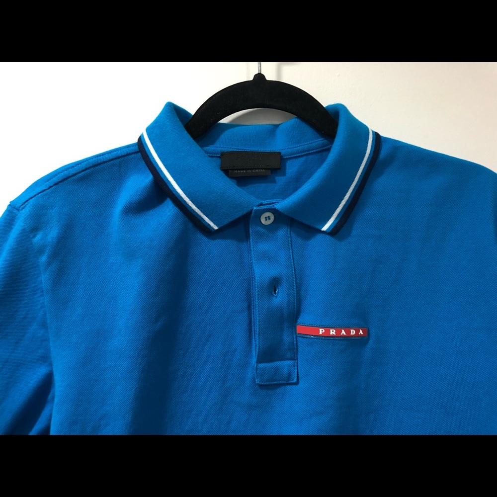 PRADA POLO BLUE XL NEVER WORN ORIGINALY $425